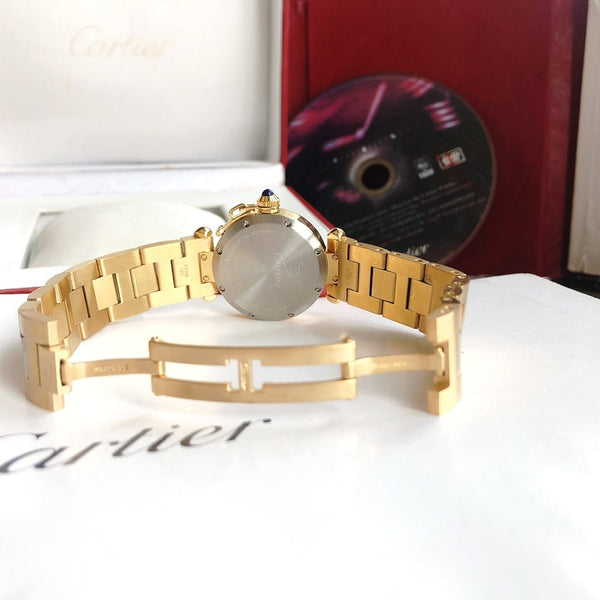 CARTIE PASHA 35MM QUARZO CASSA ORO QUADRANTE BLU