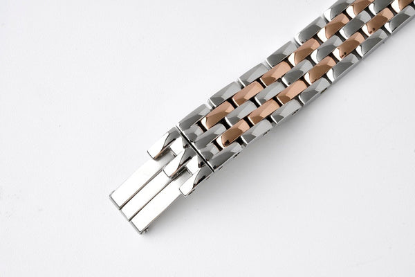 PANTHERE DE CARTIE 22MM QUARZO ROSA ORO ACCIAIO QUADRANTE BIANCO