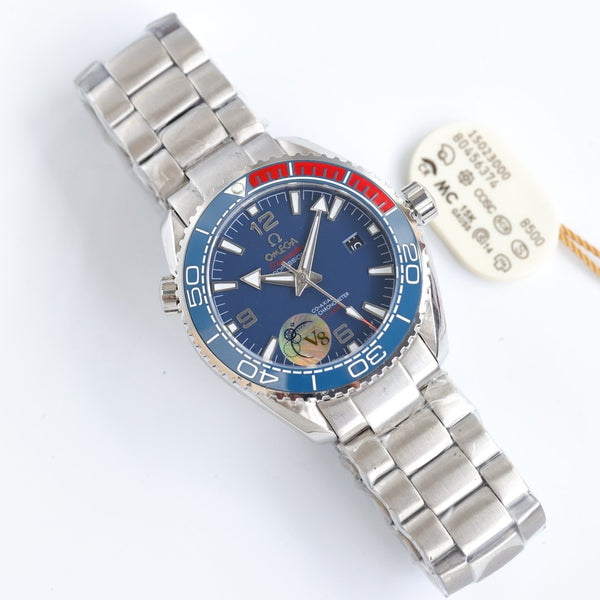SEMASTER PLANET OCEAN 600M CERAMIC BLUE DIAL STEEL BRACELET