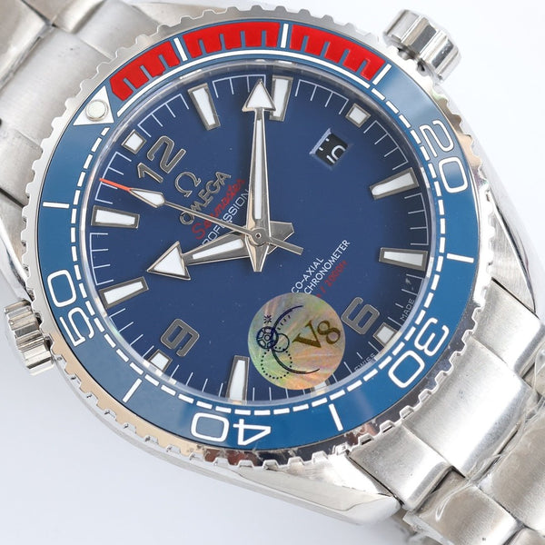 SEMASTER PLANET OCEAN 600M CERAMIC BLUE DIAL STEEL BRACELET