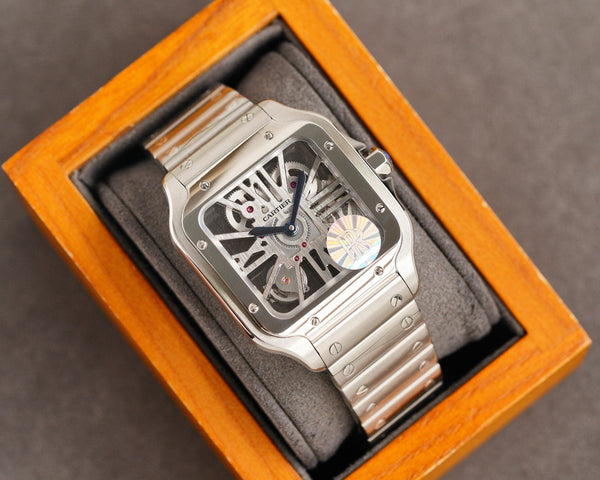SANTOS DE CARTIE STAINLES STEEL SKELETON DIAL