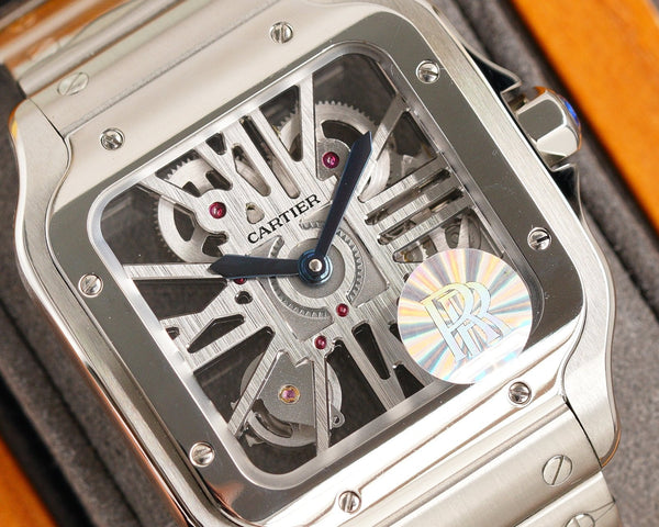 SANTOS DE CARTIE STAINLES STEEL SKELETON DIAL