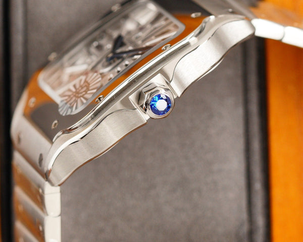 SANTOS DE CARTIE STAINLES STEEL SKELETON DIAL