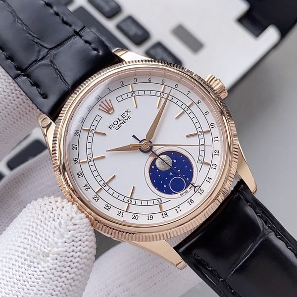 CELLINI MOONPHASE 39MM ROSE GOLD WHITE DIAL