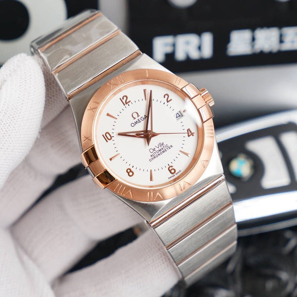 CONSTELLATION 38MM ROSE GOLD STEEL