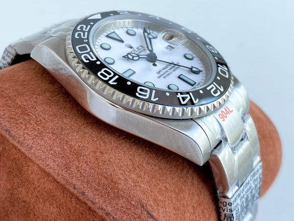 GMT-MASTER II CUSTOM CERAMICA LUNETTA NERA QUADRANTE BIANCO