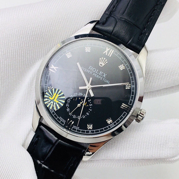 OYSTER PERPETUAL 41 MOONPHASE STEEL CASE BLACK DIAL