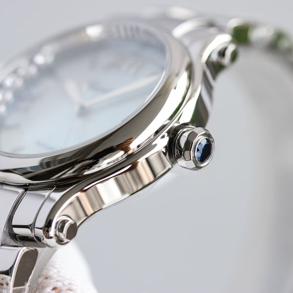 HAPPY SPORT 33MM QUARZ GOLD STEEL MOP DIAL