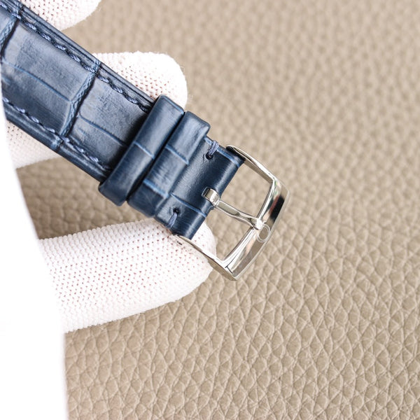 DE VILLE PRESTIGE 39.5 QUADRANTE BLU ARGENTO