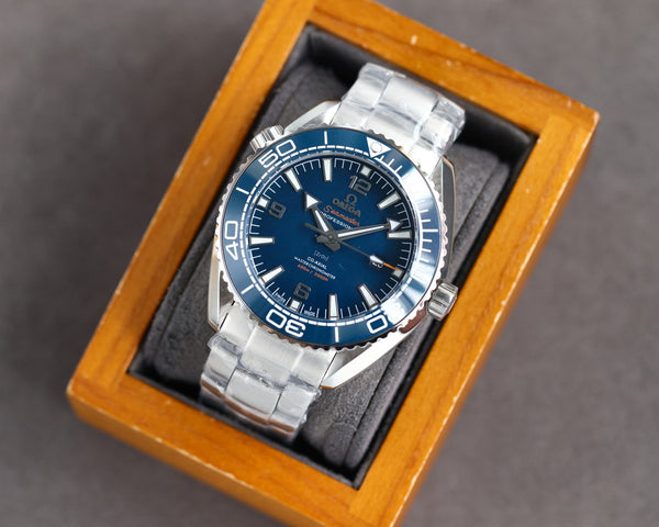 SEAMASTER PROFESSIONAL PLANET OCEAN 600M BRACCIALE IN CERAMICA BLU E ACCIAIO