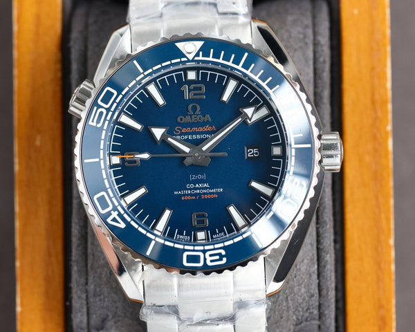 SEAMASTER PROFESSIONAL PLANET OCEAN 600M BRACCIALE IN CERAMICA BLU E ACCIAIO