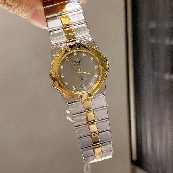 ST MORITZ 28MM QUARTZ GOLD STEEL