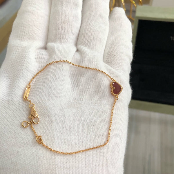 HEART CARNELIAN PINK GOLD NECKLACE