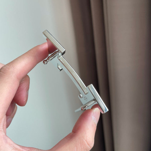 H MARTELEE BELT 38MM BLACK GREY LEATHER