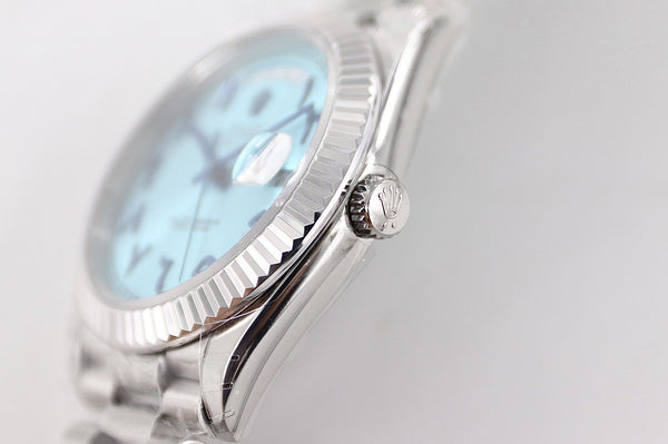 DAY-DATE 41MM STAINLESS STEEL TIFFANY DIAL ARABIC
