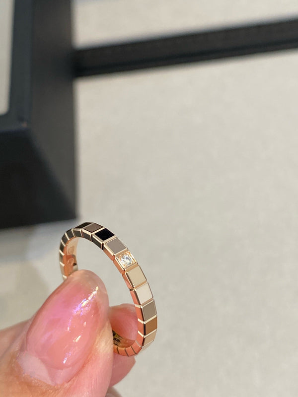 ICE CUBE PINK GOLD RING