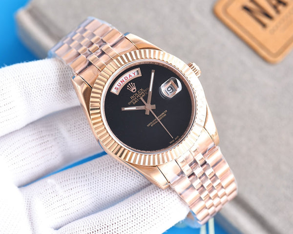 DAY-DATE 41 QUADRANTE NERO PERSONALIZZATO SENZA NUMERI