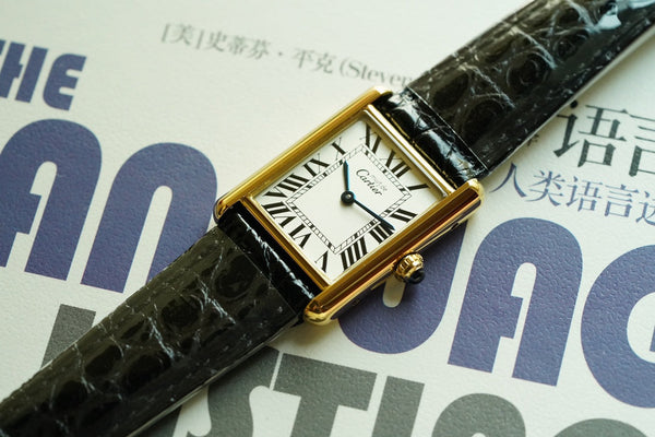 TANK MUST DE SOLO 30MM CASSA IN ORO CINTURINO IN PELLE