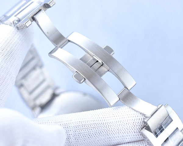 Orologio Blue Balloon da 36 mm con cuore aperto, numeri in diamanti rosa, cinturino in acciaio