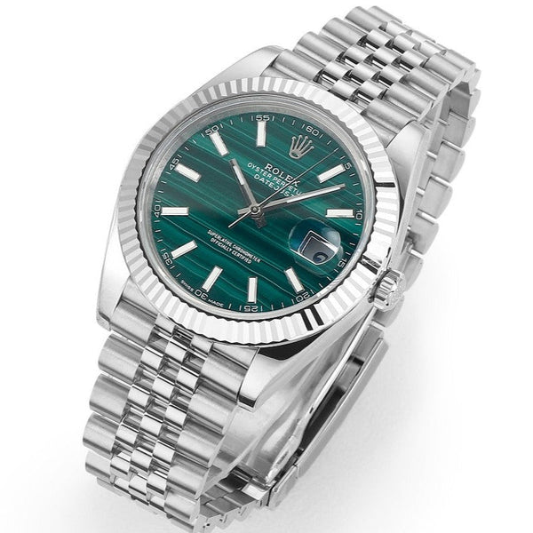 DATEJUST 41MM CUSTOM STEEL CASE MALACHITE DIAL