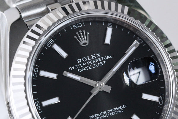 DATEJUST 41MM SILVER BLACK DIAL