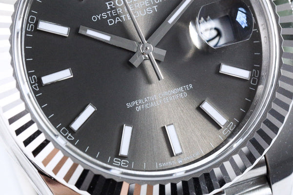 DATEJUST 41 GREY DIAL SILVER CASE