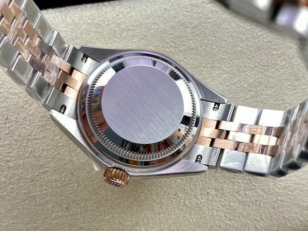 DATEJUST 28 TWO-TONE PINK GOLD STEEL