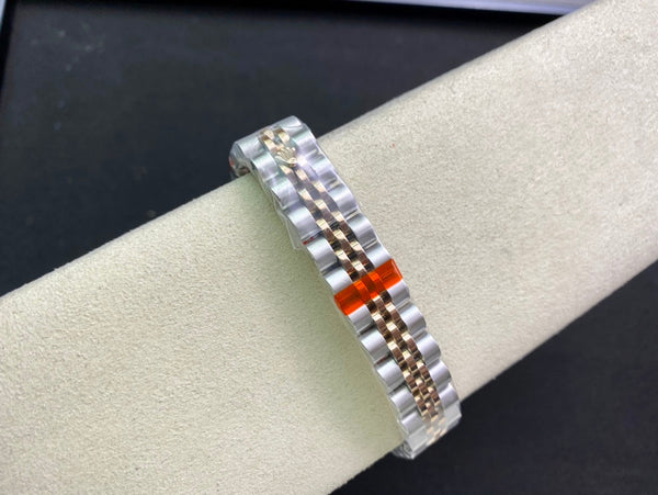 DATEJUST 28 TWO-TONE PINK GOLD DIAMOND BEZEL