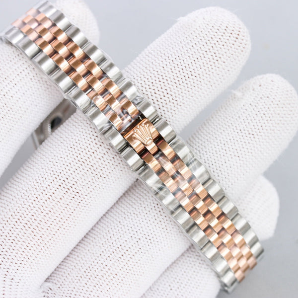 DATEJUST 31 TWO-TONE PINK GOLD STEEL GREY DIAL