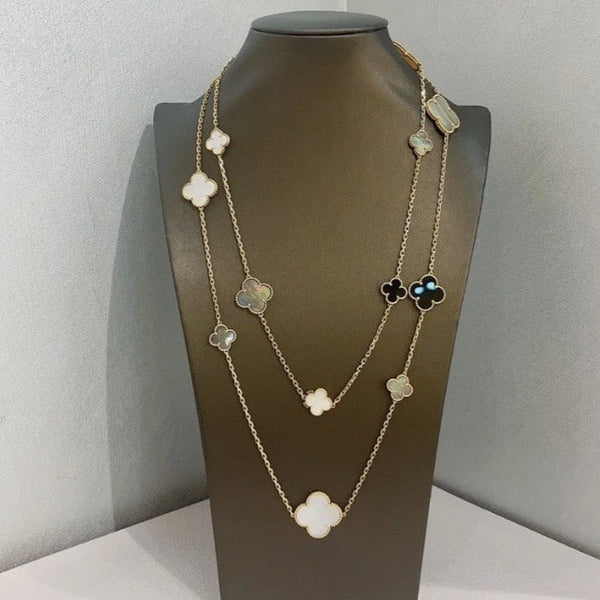 COLLANA CLOVER ONICE MOP 16 ORO MODELLO 130CM