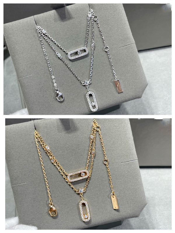 MOVE 2 ROW DIAMOND NECKLACE