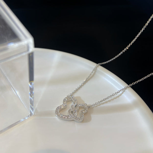 COLLANA IN ARGENTO CON DOPPIO DIAMANTE WULU