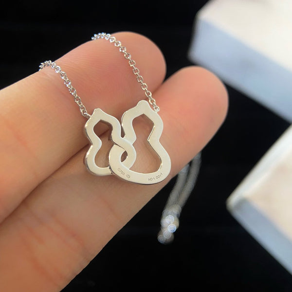 COLLANA IN ARGENTO CON DOPPIO DIAMANTE WULU