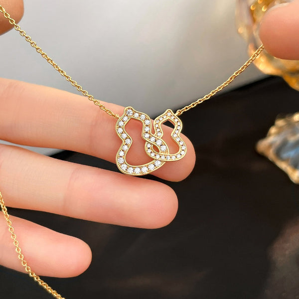 COLLANA CON DOPPIO DIAMANTE WULU