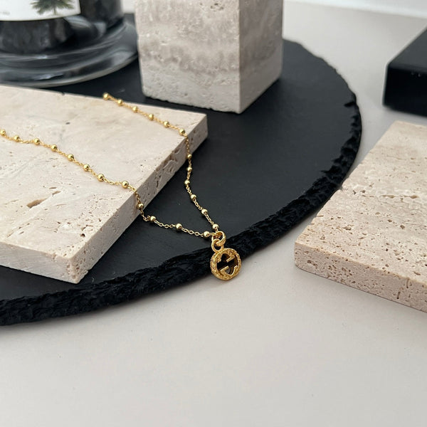 GG BALL CHAIN GOLD NECKLACE