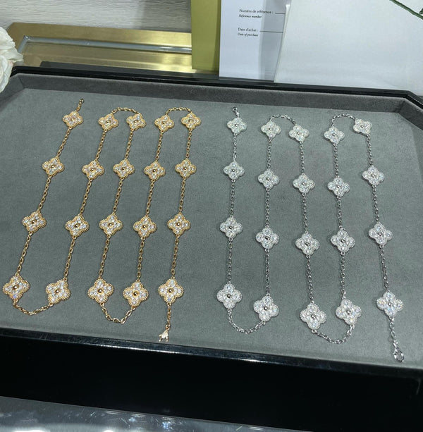 CLOVER 20 MOTIF DIAMOND NECKLACE
