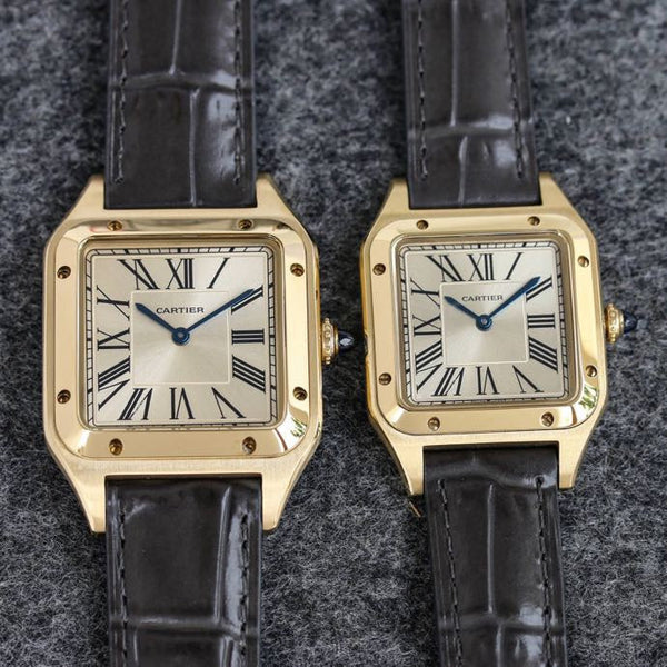 SANTOS DUMONT LADY CASSA IN ORO CINTURINO IN COCCODRILLO