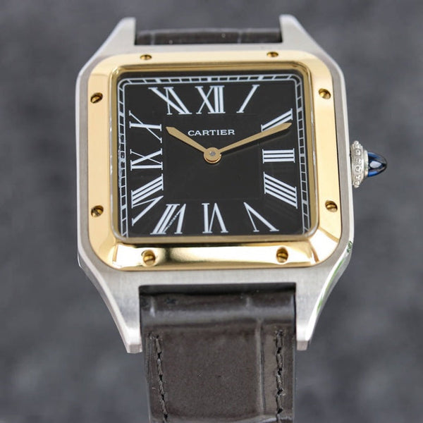 SANTOS DUMONT LADY CASSA IN ORO CINTURINO IN COCCODRILLO