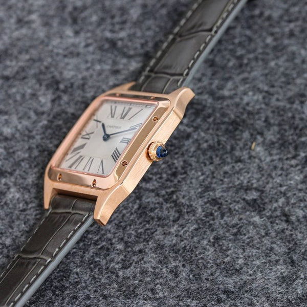 SANTOS DUMONT LADY CASSA IN ORO ROSA CINTURINO IN COCCODRILLO