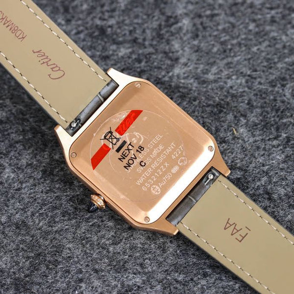 SANTOS DUMONT LADY CASSA IN ORO ROSA CINTURINO IN COCCODRILLO