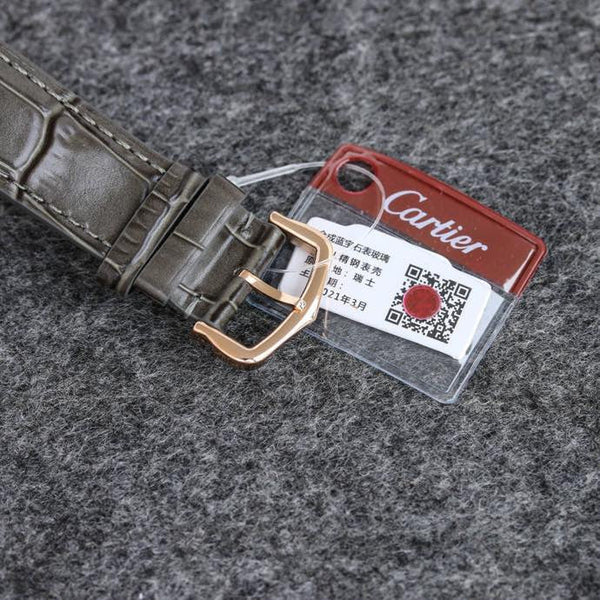 SANTOS DUMONT LADY CASSA IN ORO ROSA CINTURINO IN COCCODRILLO