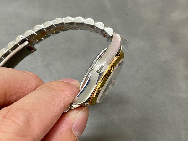 DATEJUST 31MM GOLD STEEL GREEN DIAL