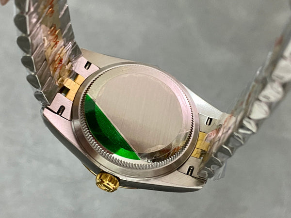 DATEJUST 31MM GOLD STEEL GREEN DIAL