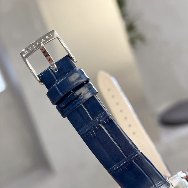 BVL LVCEA 33 QUARTZ DIAMOND NUMERALS LEATHER STRAP