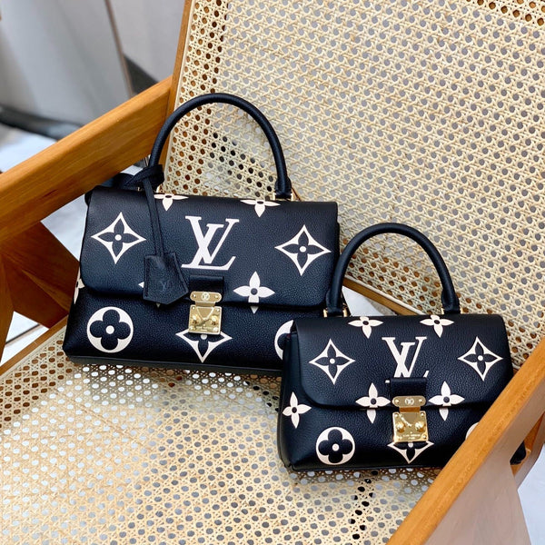 MADELEINE ROSA NERO 30 PELLE EMPREINTE MONOGRAMMA