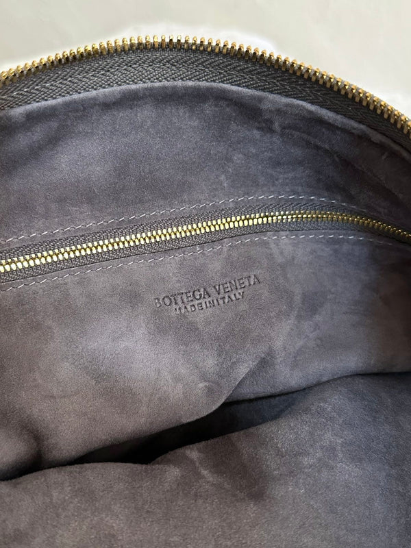 BV SMALL JODIE 48CM PELLE SCAMOSCIATA GRIGIA