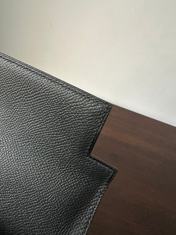 HM KELLY 25CM NERO EPSOM ARGENTO FERRAMENTA