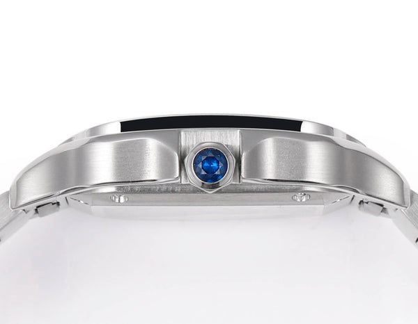 SANTOS LADY 35.1MM STEEL CASE BLUE DIAL