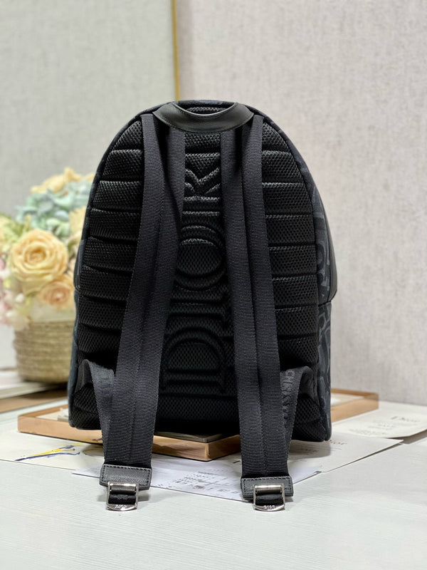 RIDER BACKPACK BLACK OBLIQUE JACQUARD