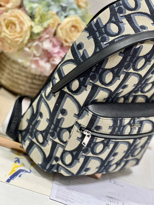 ZAINO RIDER JACQUARD OBLIQUO BIANCO